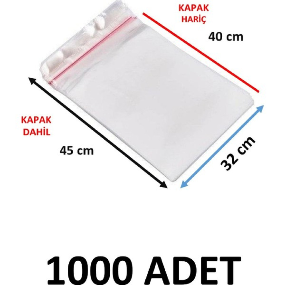 Yakutsan 1000 Adet Şeffaf Yapışkanlı Delikli Poşet - Opp Kendinden Yapışkanlı Parlak Poşet Delikli 32X45 cm Buzdolabı Poşeti Fiyatı