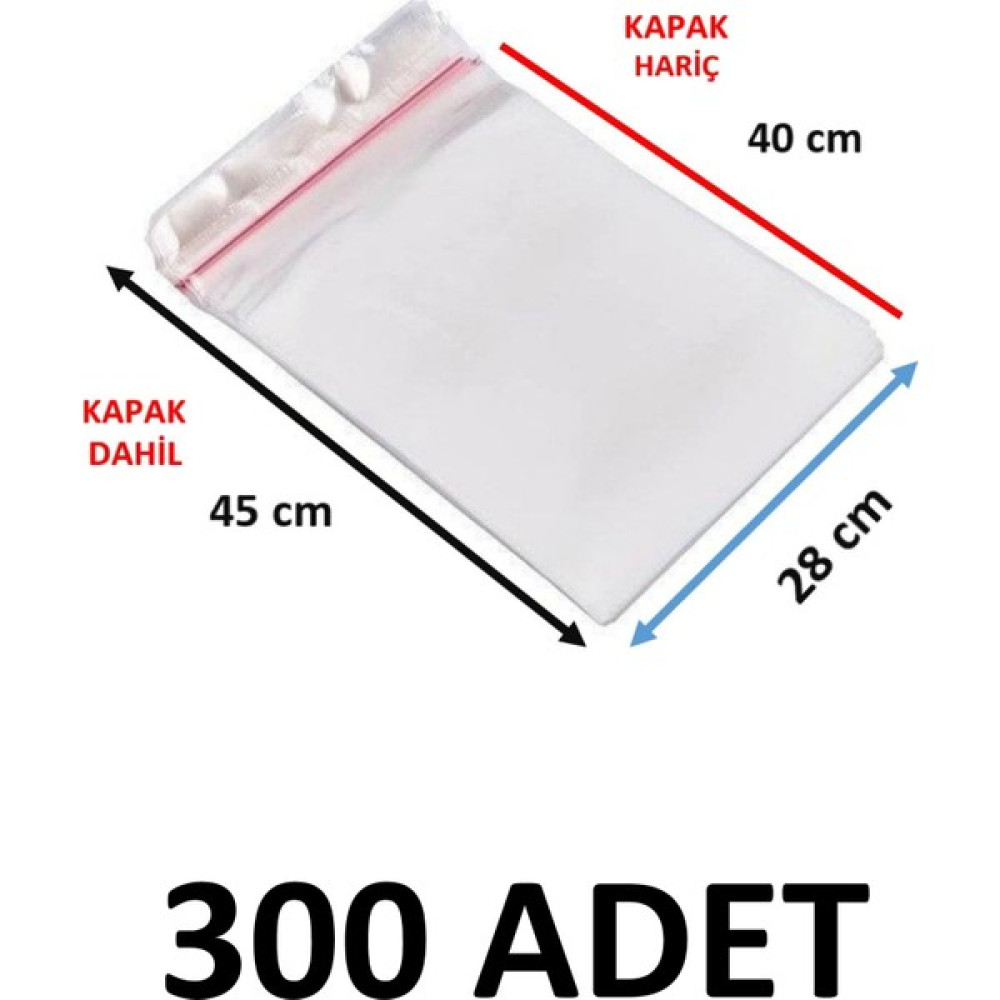 Yakutsan 300 Adet Şeffaf Yapışkanlı Delikli Poşet - Opp Kendinden Yapışkanlı Parlak Poşet Delikli 28X45 cm Buzdolabı Poşeti Fiyatı