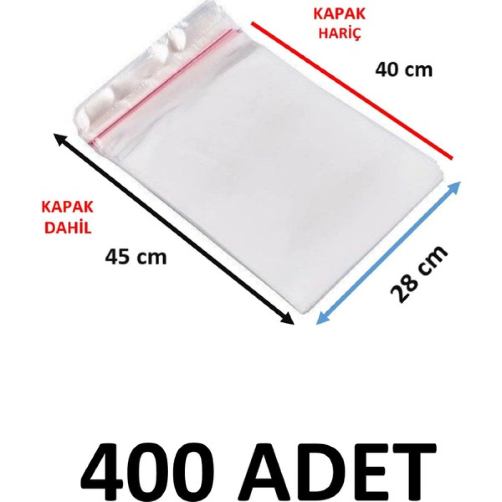 Yakutsan 400 Adet Şeffaf Yapışkanlı Delikli Poşet - Opp Kendinden Yapışkanlı Parlak Poşet Delikli 28X45 cm Buzdolabı Poşeti Fiyatı