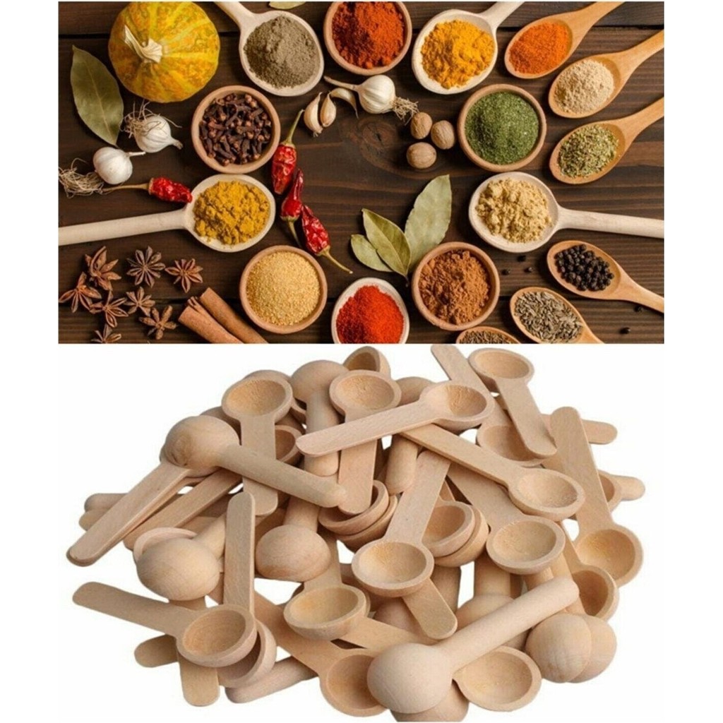 Yaldız 6'lı Ahşap Mini Ölçek Kaşığı Baharat Kaşığı 7 cm Tuz, Şeker, Baharat Fiyatı