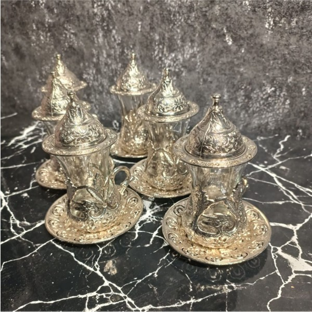 Yamaç Home Ottoman Motifli Gümüş Çay Seti 24 Parça - Amber Oto Boyaları Fiyatı