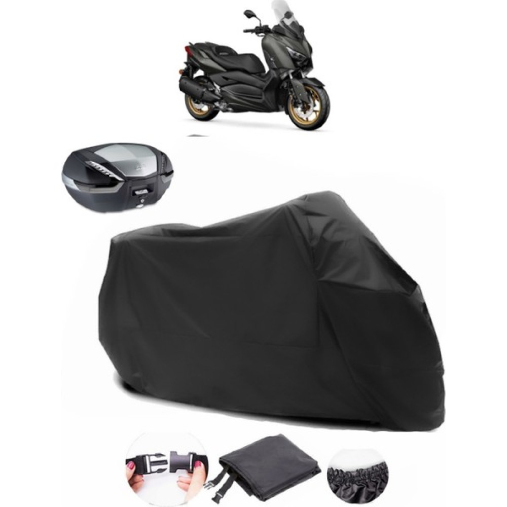 Yamaha X-Max 250 Tech Max Siyah Arka Çanta Uyumlu Motosiklet Branda Lüx Premium Kalite Motorsiklet Brandaları Fiyatı