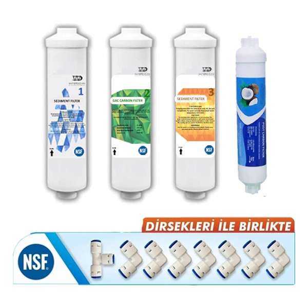 Yaman Group Waterdizayn Kapalı Kasa Su Arıtma Cihazları Için 4'lü Inline Filtre Seti Su Arıtma Cihazı Fiyatı
