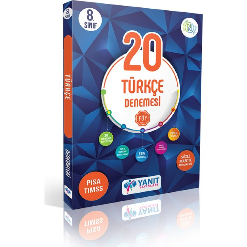 Yanıt Yayınları 8. Sınıf 20 Türkçe Denemesi Video Çözümlü Türkçe Fiyatı