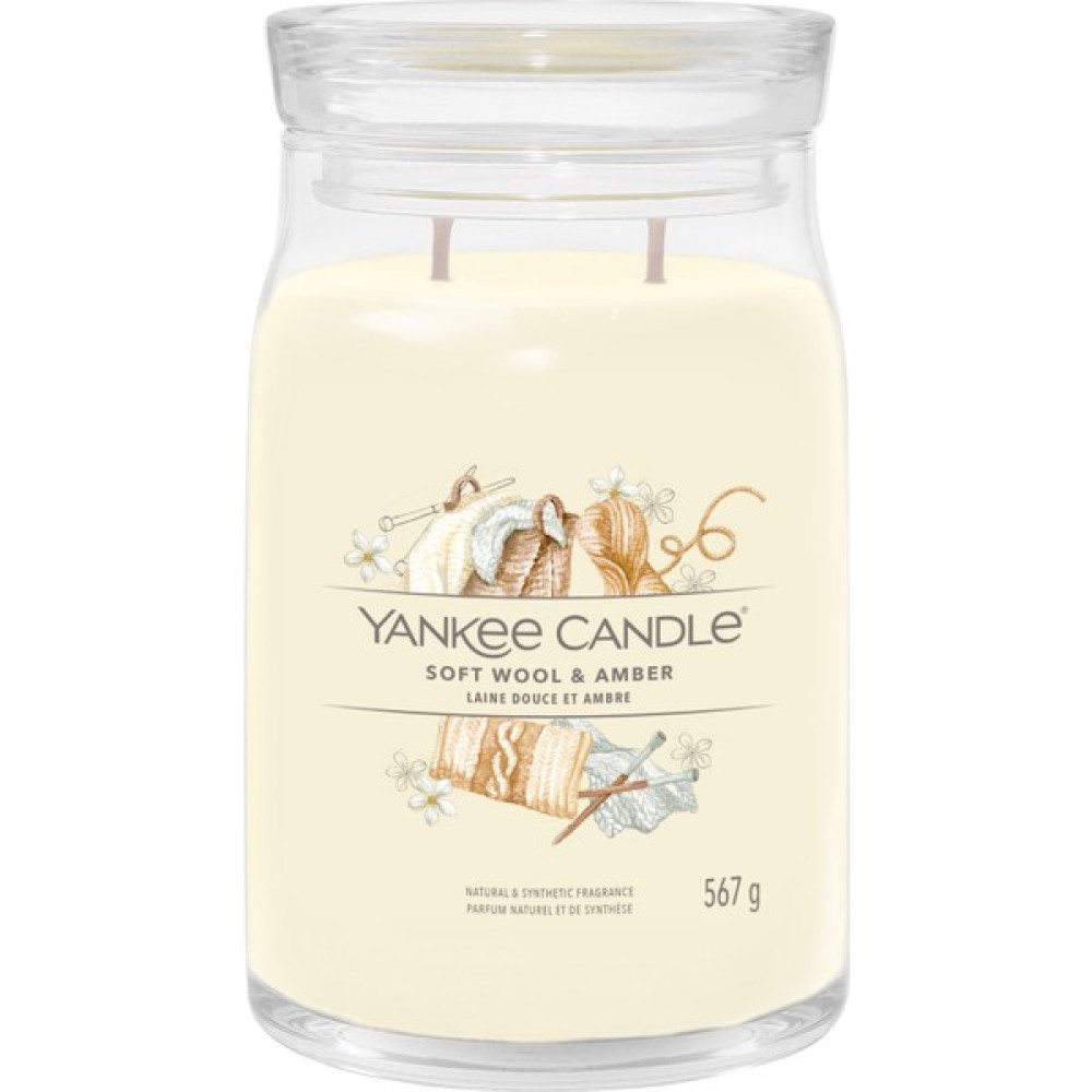 Yankee Candle Soft Wool & Amber Signature Büyük Mum - 1 Adet Dekoratif Mum Fiyatı