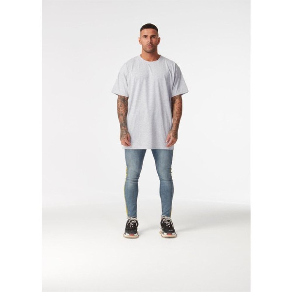 Yanları Şeritli Jean Mavi-Sarı Erkek Jeans / Kot Pantolon Fiyatı