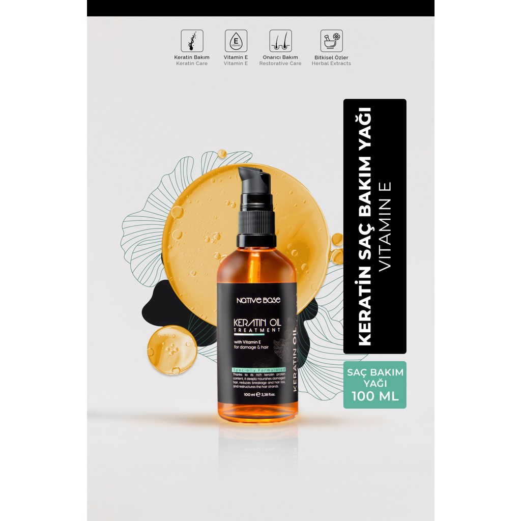 Yanmış ve Aşırı Yıpranmış Saçlar Için Keratin Yağı 100 ml Saç Bakım Maskeleri & Serumlar & Spreyler Fiyatı