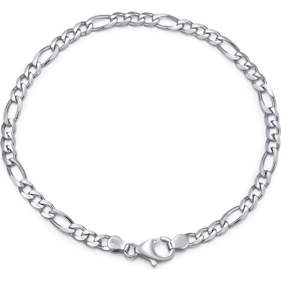 Yantra Silver 925 Ayar Gümüş 3 mm Figaro Zincir Bileklik Diğer Fiyatı
