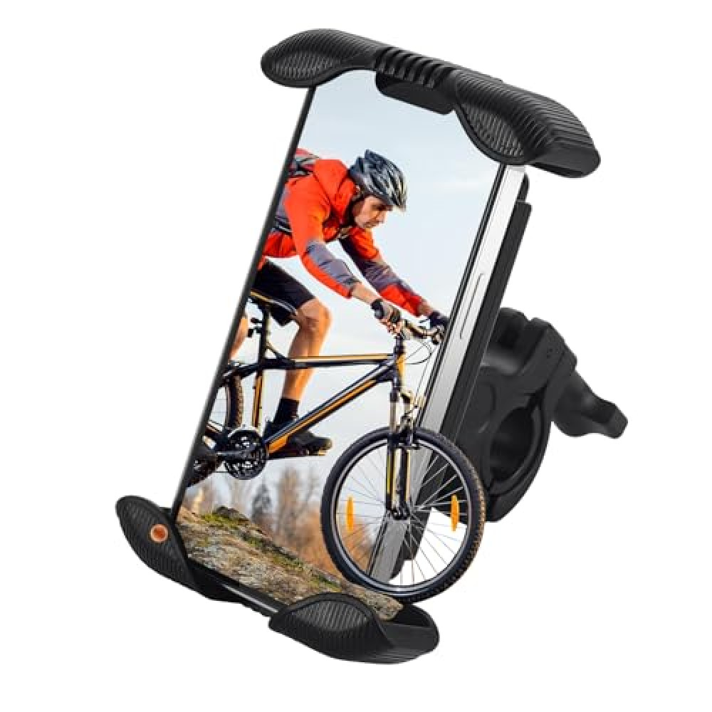YAOKEEP Motorcycle Phone Mount Holder,Bike Phone Holder [Thick Case Friendly & Ultra-Stable & 1S Lock] Bicycle Mount for Electric Scooter,Mountain,Dirt Bike,Motorcycle for iPhone & All Smartphone