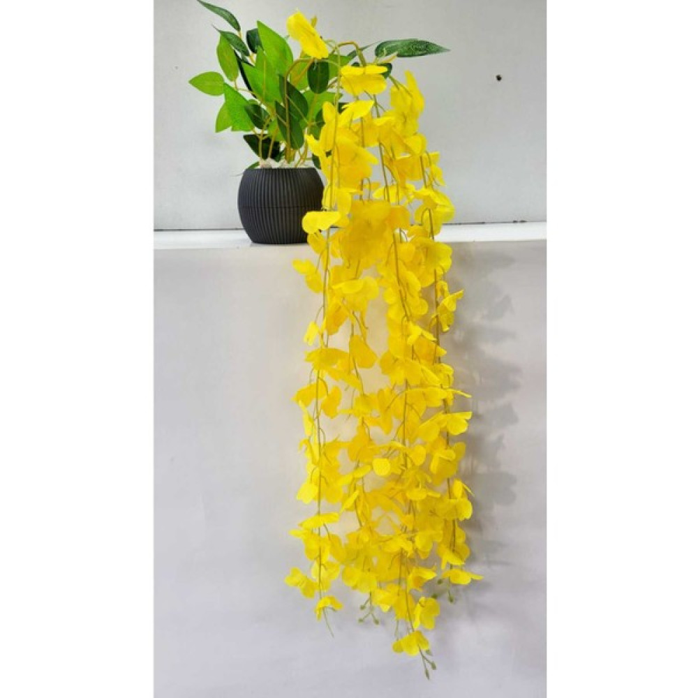 Yapay Çiçek Gri Renk Saksıda Soft Akasya Sarkıtı 5 Kök 70-80 cm - Sarı Ev & Dekorasyon Aksesuarları Fiyatı