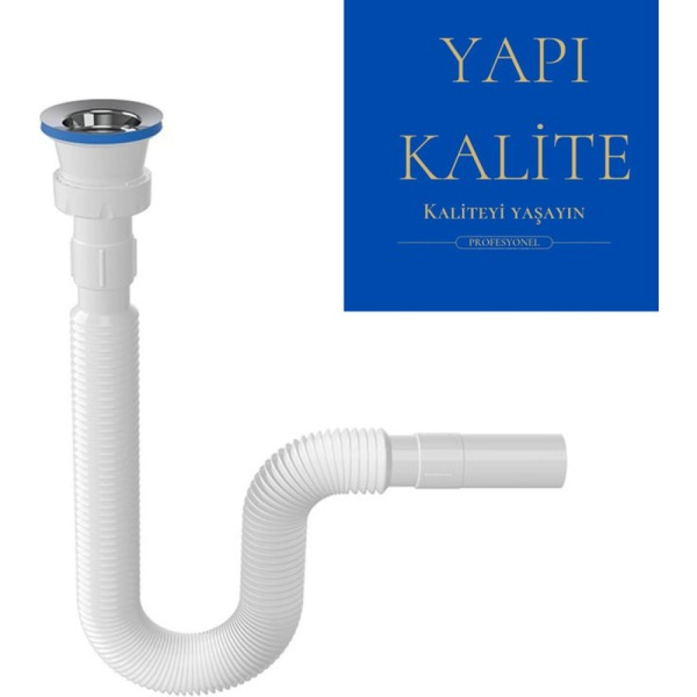Yapı Kalite Koruklu Lavobo Mutfak ve Banyo İçin Sıfon Koku Önleyıcı Lavabo Gıder Borusu Saglam ve Kaliteli Nalburiye & Hırdavat Fiyatı