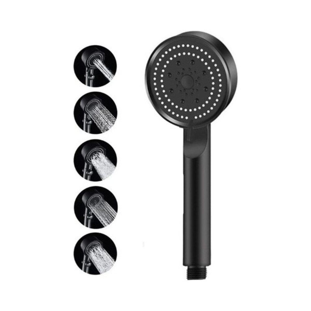Yapı Kalite Turbo Fan 5 Fonksiyonlu Su Tasarruflu Duş Başlığı Turbo El Duşu Siyah Duş Başlığı Fiyatı