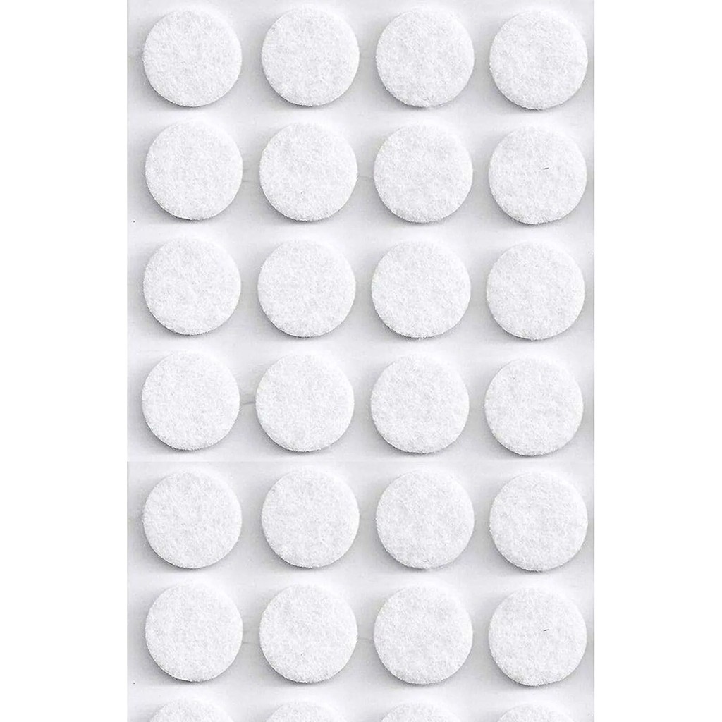 Yapışkanlı Mobilya Masa Sandalye Parke Zemin Ayak Koruyucu Kaydırmaz Keçesi 24 mm (56'lı Paket) - Beyaz - 24 Mm Beyaz 66 Adet Standart Sandalye Fiyatı