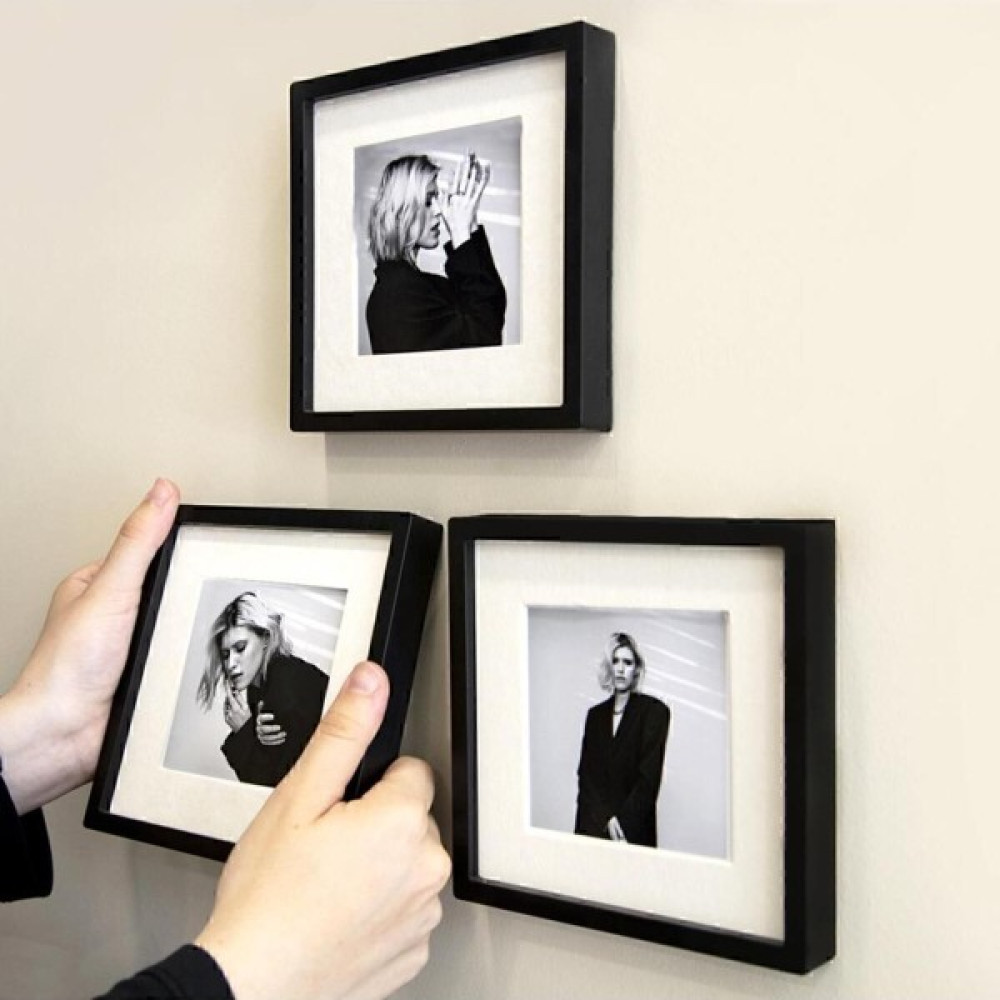 Yapışkanlı Sök-Tak Paspartulu Siyah 14X14CM Pola Kare Fotoğraf Çerçevesi - 3'lü paket Oto Boyaları Fiyatı