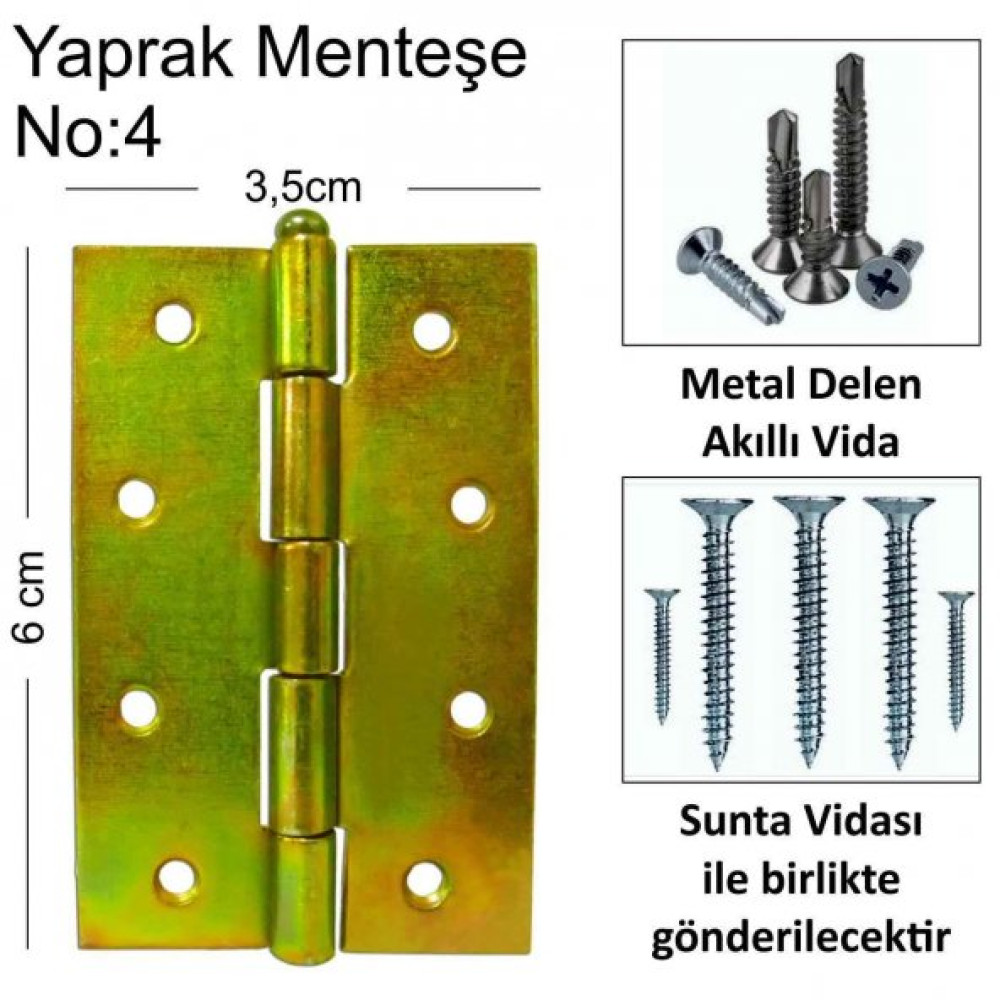 Yaprak Mentese-Dolabinizda-Kapinizda-Sandiginzda-Kumes Yapiminda Kullanin-Metal-Ahsap Vidalari Dahil Boya Malzemeleri Fiyatı