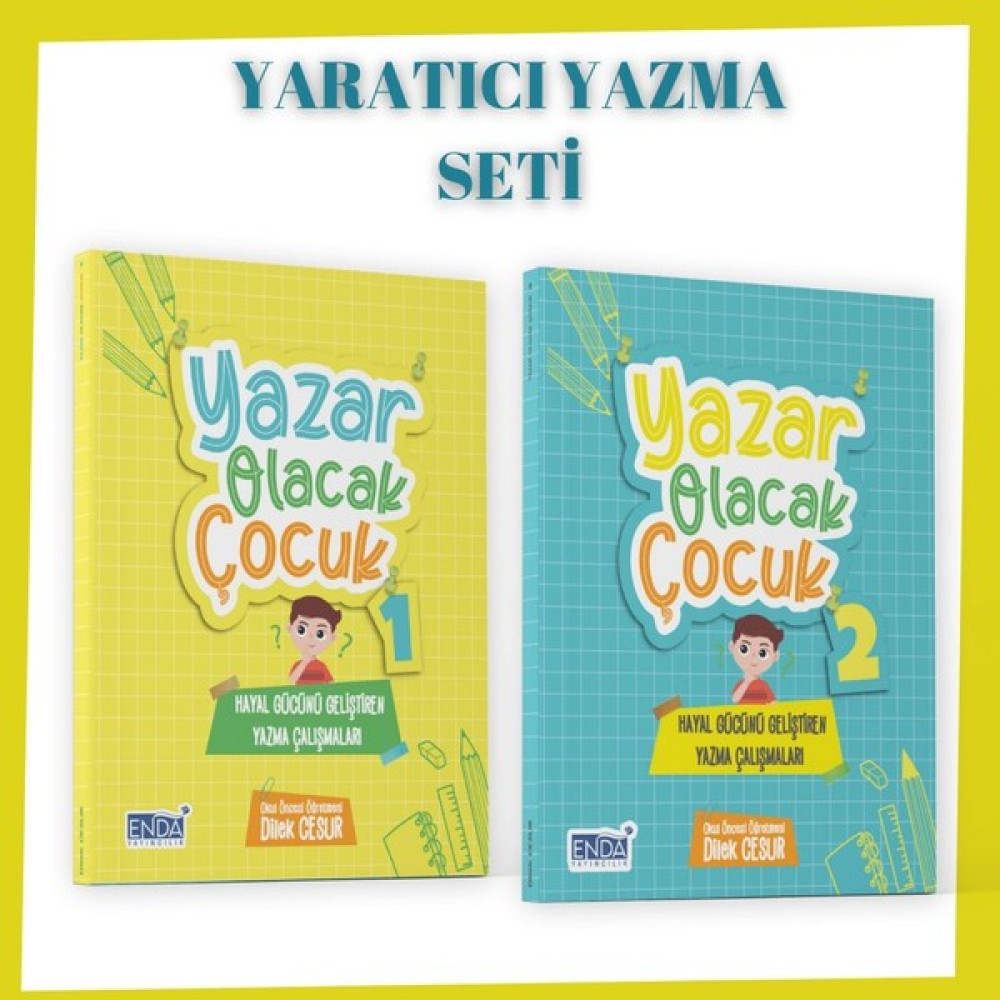 Yaratıcı Yazma Seti-Yazar Olacak Çocuk 1-2 - Dilek Cesur Zeka Geliştirici Kitaplar Fiyatı