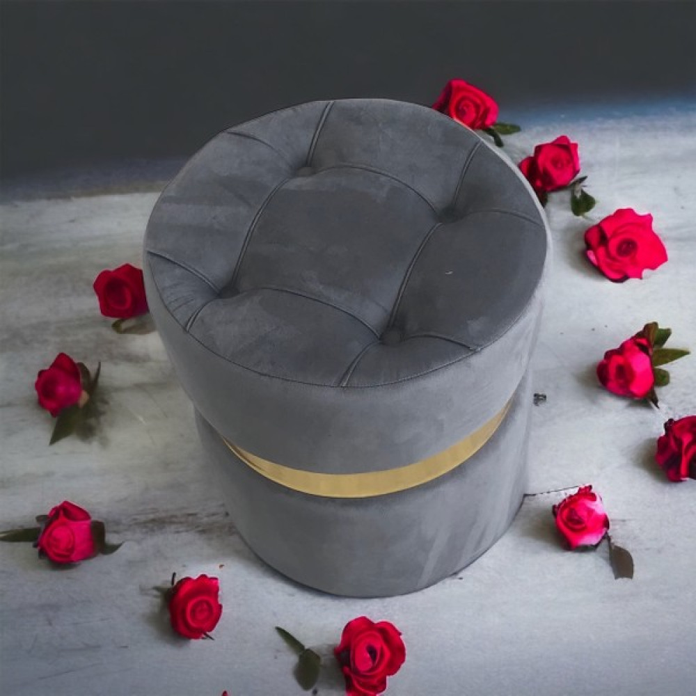 Yaren Home Desing Puf Lüx Silinebilir Kumaşlı Kapitoneli - Gri Puf Fiyatı