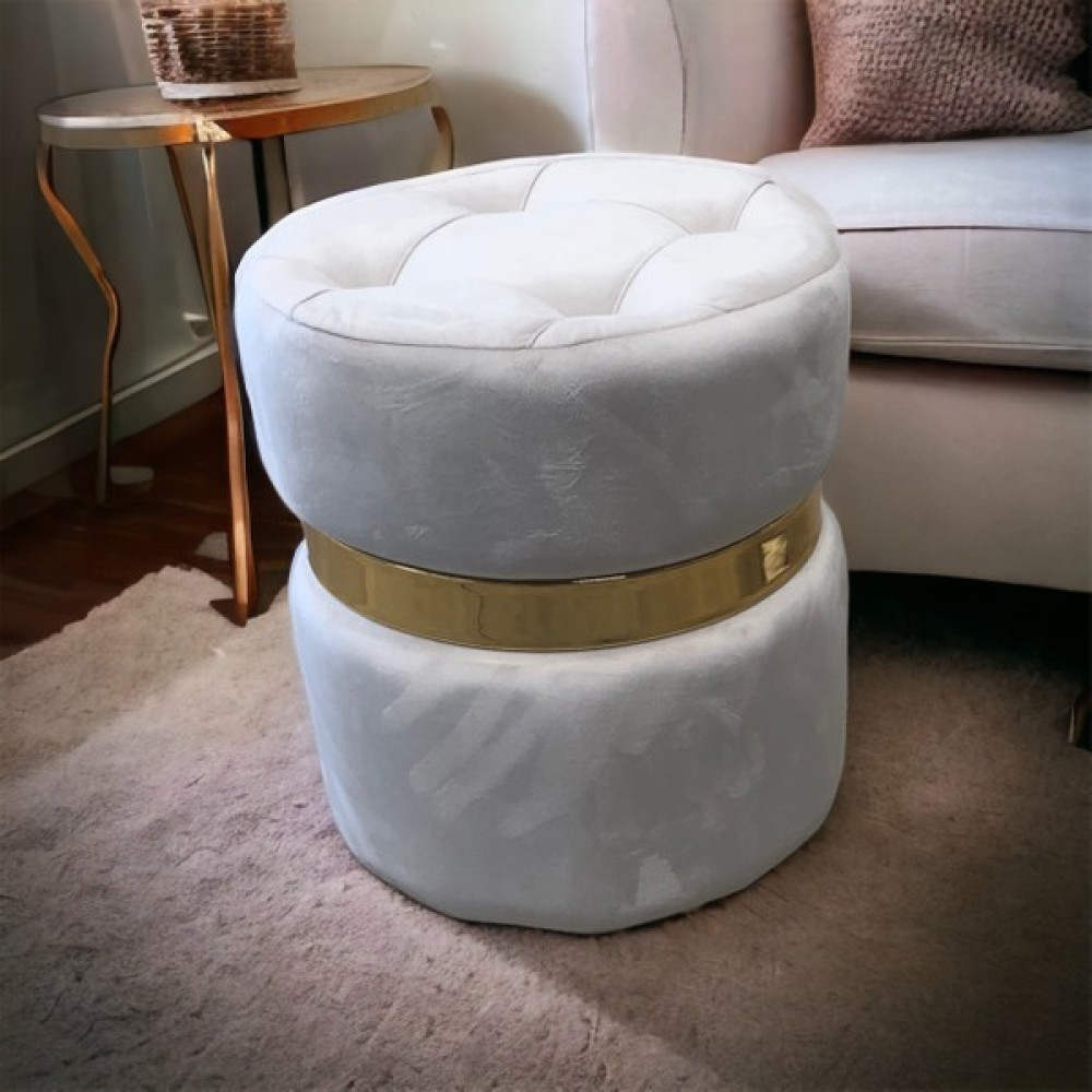 Yaren Home Desing Puf Lüx Silinebilir Kumaşlı Kapitoneli - Krem Puf Fiyatı