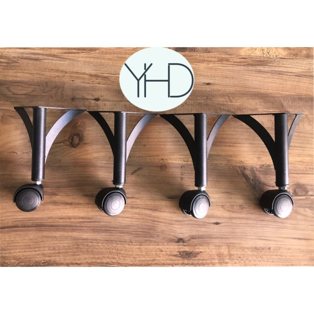 Yaren Home Dizayn Metal Tekerlekli,sehpa,baza,dolap Ayağı - SIYAH Nalburiye & Hırdavat Fiyatı