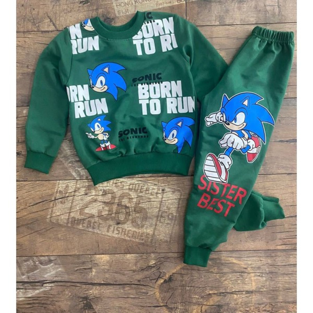Yaren Kids Çocuk Sonic Unisex Yeşil Eşofman Takımı Erkek Çocuk Giyim Takımı Fiyatı