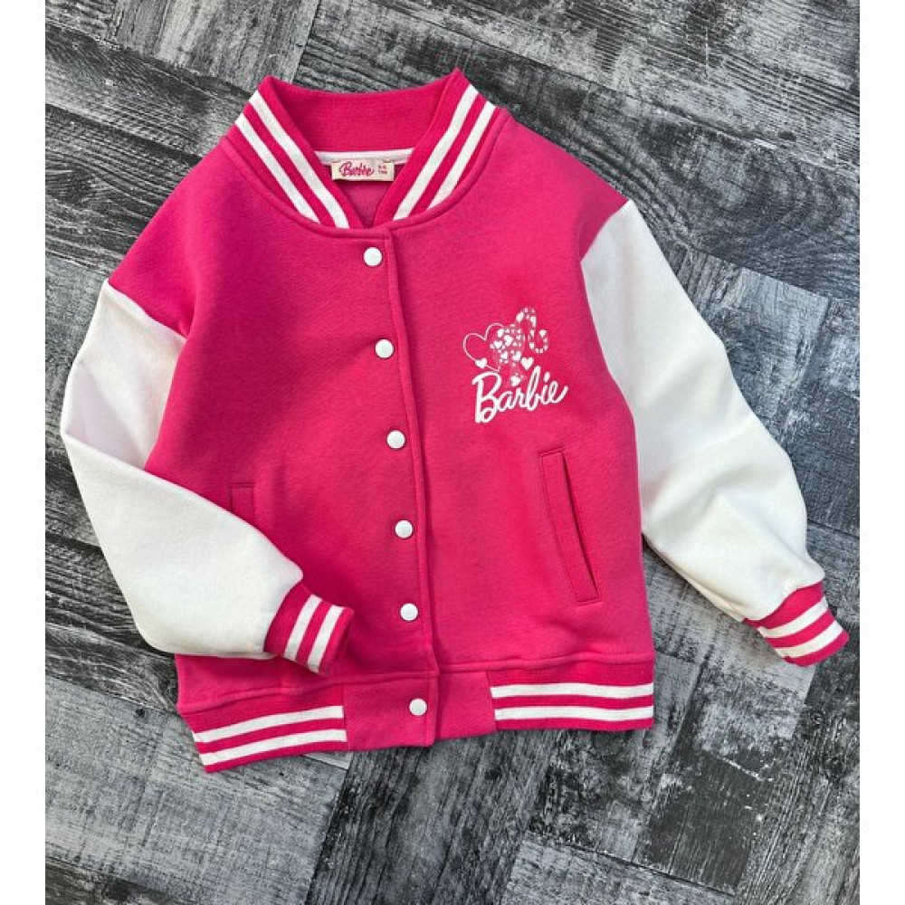 Yaren Kids Kız Çocuk Pembe Renk Barbie Baskılı Kolej Ceket Kız Çocuk Elbise Fiyatı