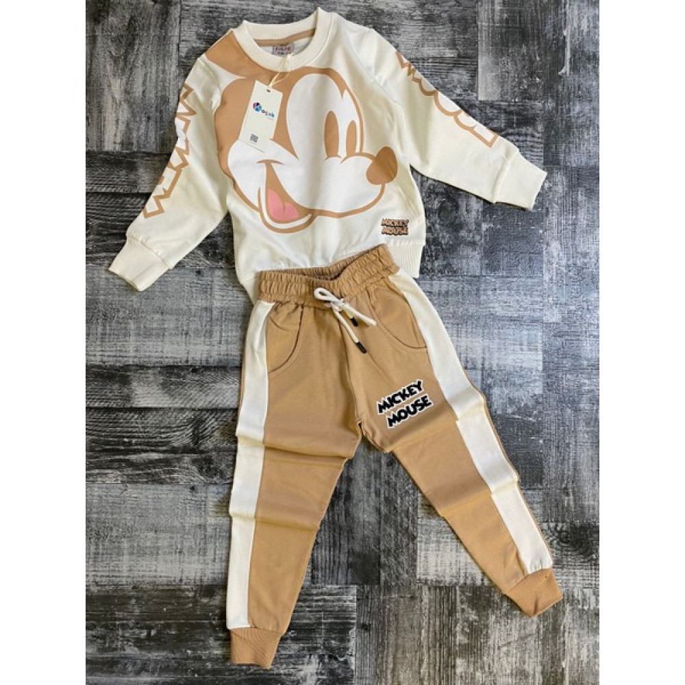 Yaren Kids Mickey Mause Çocuk Eşofman Takımı Oversize Bol Kesim 2 Iplik Eşofman Takımı Baskılı Takım Erkek Çocuk Giyim Takımı Fiyatı