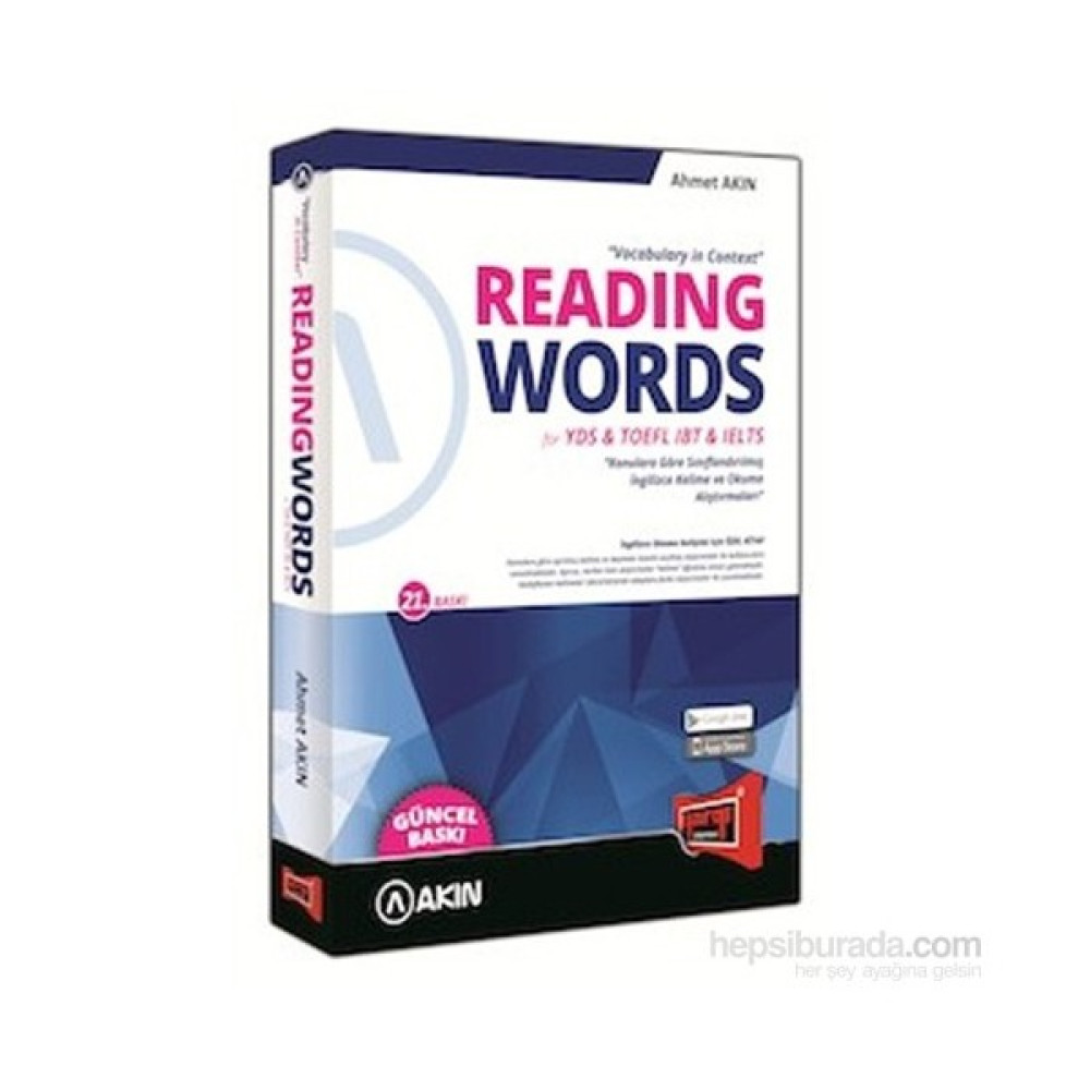 Yargı 2015 Reading Words For Yds TOEFL IBT-IELTS - Ahmet Akın YDS Fiyatı
