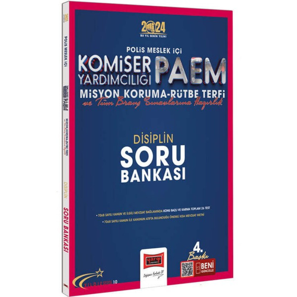 Yargı 2024 Polis Meslek Içi Paem Komiser Yardımcılığı Misyon Koruma Rütbe Terfi ve Tüm Branş Sınavlarına Hazırlık Disiplin Soru Bankası Görevde Yükselme Sınavları Kitapları Fiyatı