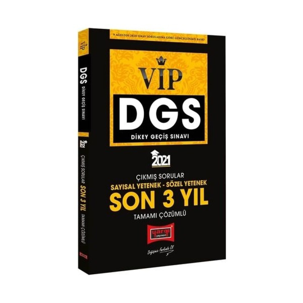 Yargı Yayınevi 2021 Dgs Vıp Sayısal Sözel Yetenek Son 3 Yıl Tamamı Çözümlü Çıkmış Sorular DGS Fiyatı