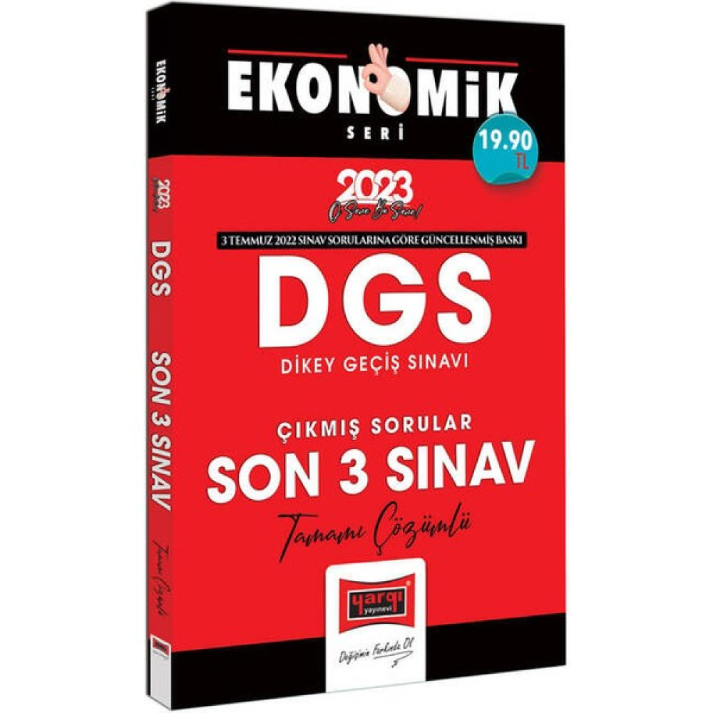 Yargı Yayınevi 2023 DGS Ekonomik Seri Tamamı Çözümlü Son 3 Yıl Çıkmış Sınav Soruları DGS Fiyatı