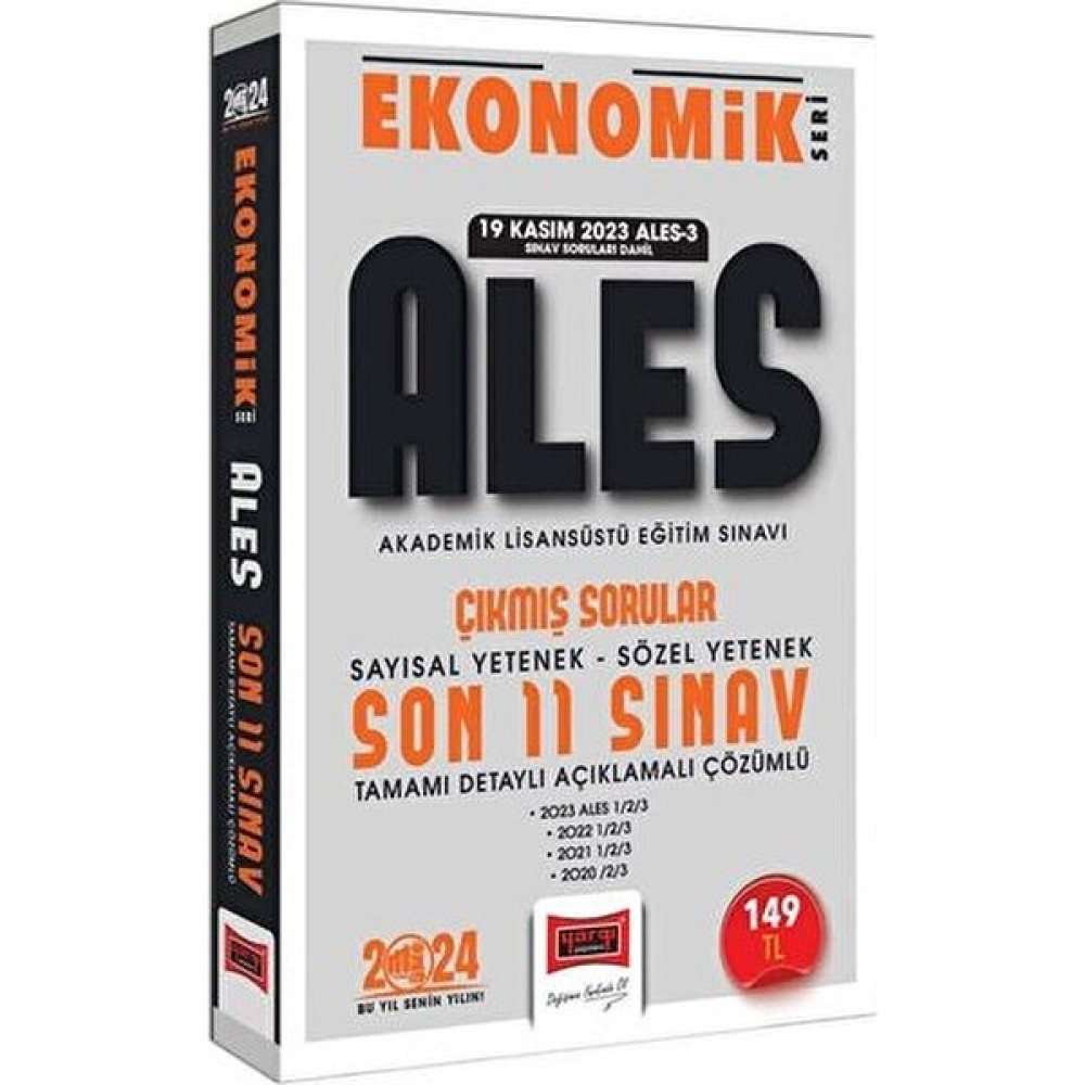 Yargı Yayınevi 2024 ALES Ekonomik Seri Çıkmış Sorular Tamamı Çözümlü Son 11 Sınav ALES Fiyatı