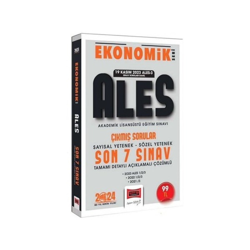 Yargı Yayınevi 2024 ALES Ekonomik Seri Çıkmış Sorular Tamamı Çözümlü Son 7 Sınav ALES Fiyatı