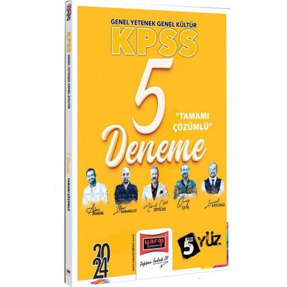 Yargı Yayınevi 2024 KPSS 5Yüz Ekibi GK – GY Tüm Dersler Tamamı Çözümlü 5 Deneme KPSS Fiyatı