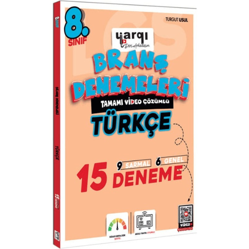 Yargı Yayınevi 8. Sınıf Tamamı Video Çözümlü Türkçe 15 Branş Denemeleri Diğer Fiyatı