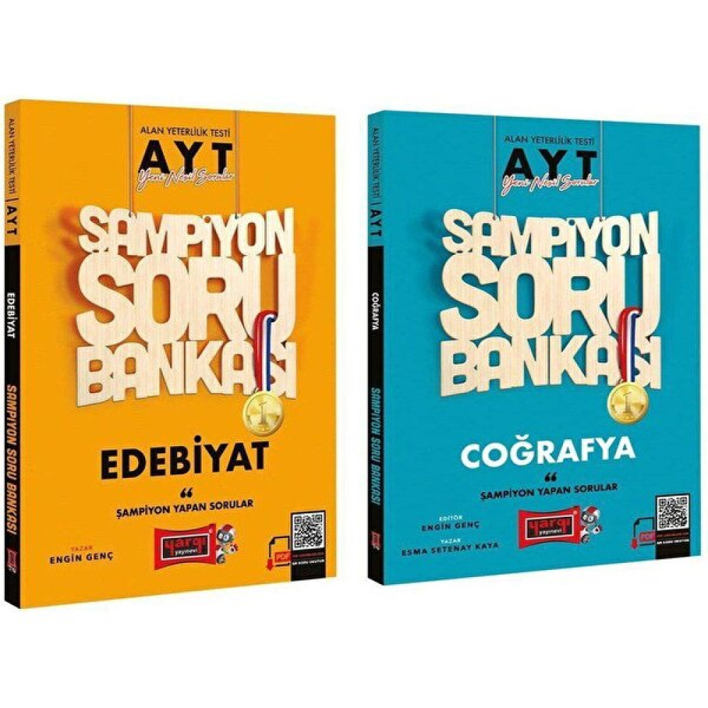 Yargı Yayınevi AYT Edebiyat ve Coğrafya Şampiyon Yapan Soru Bankası Seti 2 Kitap Temel Yeterlilik Testi (TYT) Fiyatı
