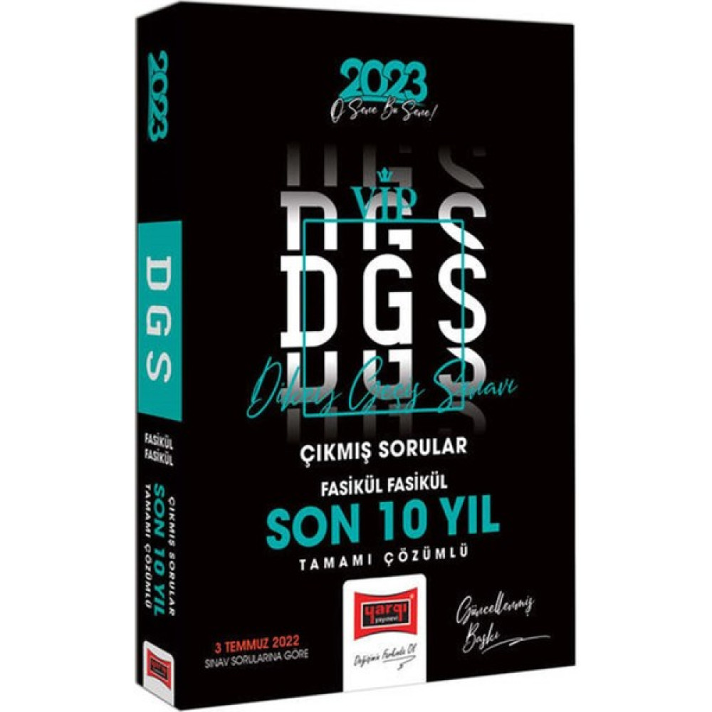 Yargı Yayınevi DGS 2023 Son 10 Yıl Tamamı Çözümlü Fasikül Fasikül Çıkmış Sınav Soruları DGS Fiyatı