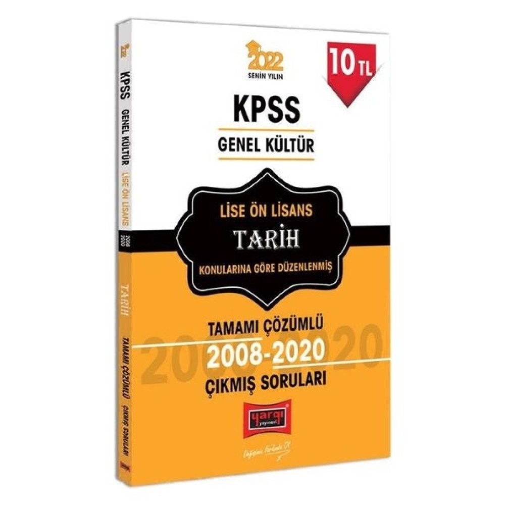 Yargı Yayınevi KPSS 2022 Genel Kültür Lise Ön Lisans Tarih Tamamı Çözümlü Çıkmış Sorular Açıköğretim Kitapları ve Setleri Fiyatı