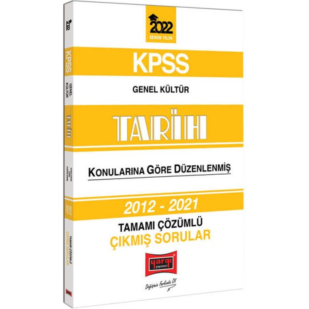 Yargı Yayınevi KPSS 2022 Genel Kültür Tarih Konularına Göre Düzenlenmiş Tamamı Çözümlü Çıkmış Sorular KPSS Fiyatı