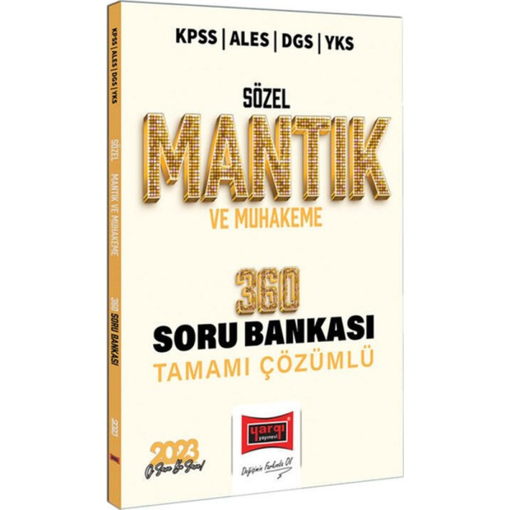 Yargı Yayınevi KPSS ALES DGS YKS 2023 Sözel Mantık ve Muhakeme Tamamı Çözümlü 360 Soru Bankası KPSS Fiyatı