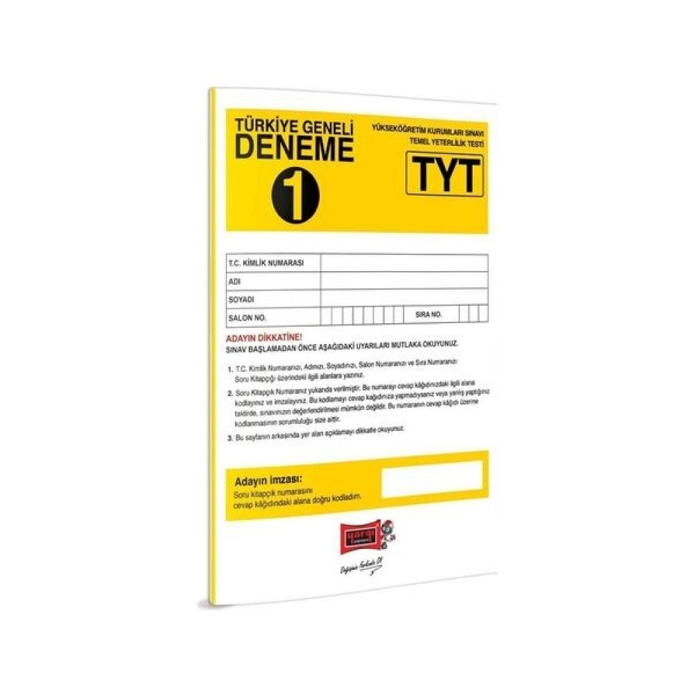 Yargı Yayınevi TYT Türkiye Geneli Deneme 1 Temel Yeterlilik Testi (TYT) Fiyatı