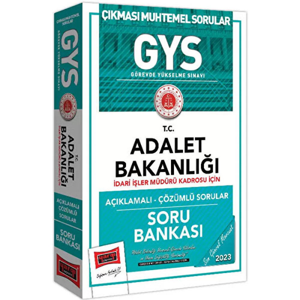 Yargı Yayınevi Yargı 2023 GYs Adalet Bakanlığı Idari Işler Müdürü Kadrosu Soru Bankası Çözümlü Görevde Yükselme Görevde Yükselme Sınavları Kitapları Fiyatı