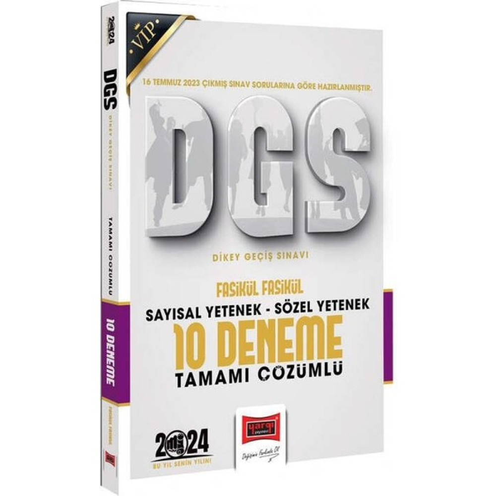 Yargı Yayınevi Yargı 2024 Dgs Sözel Sayısal Bölüm Tamamı Çözümlü Fasikül 10 Deneme DGS Fiyatı