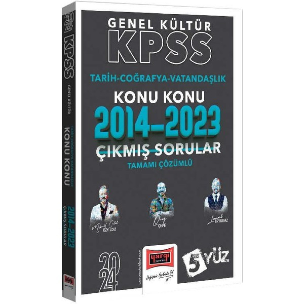 Yargı Yayınevi Yargı 2024 KPSS Genel Kültür Tarih - Coğrafya - Vatandaşlık Konu Konu Tamamı Çözümlü Çıkmış Sorular 2014 - 2023 KPSS Fiyatı