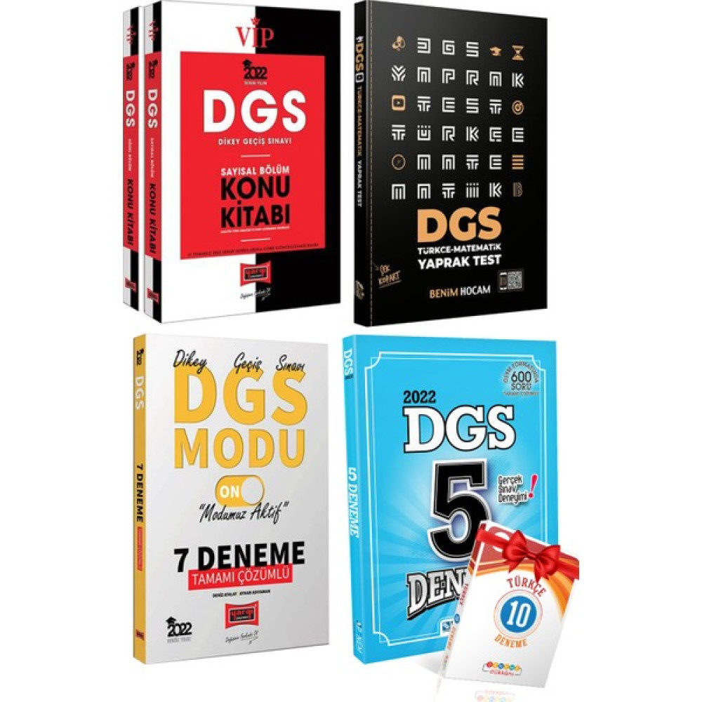 Yargı Yayınevi Yargı Dgs Konu Anlatım+Dgs Türkçe-Mat Yaprak Test+Dgs Modu 7 Deneme+Panem Dgs 5 Deneme+Türkçe 10 D DGS Fiyatı
