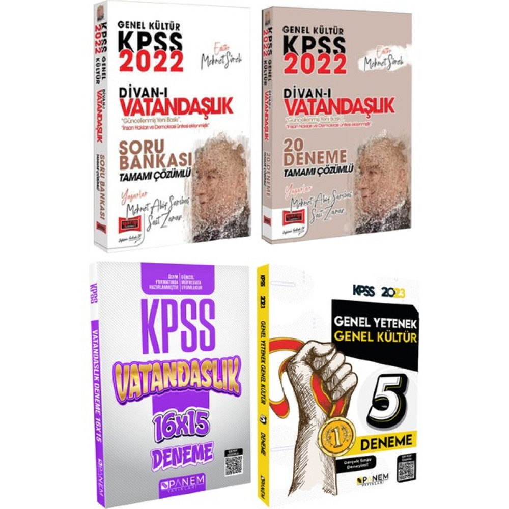 Yargı Yayınevi Yargı Kpss Vatandaşlık Soru Bankası+Vatandaşlık 20 Deneme+Panem Kpss Vatandaşlık+Genel Yetenek Genel Kültür 5 Deneme KPSS Fiyatı