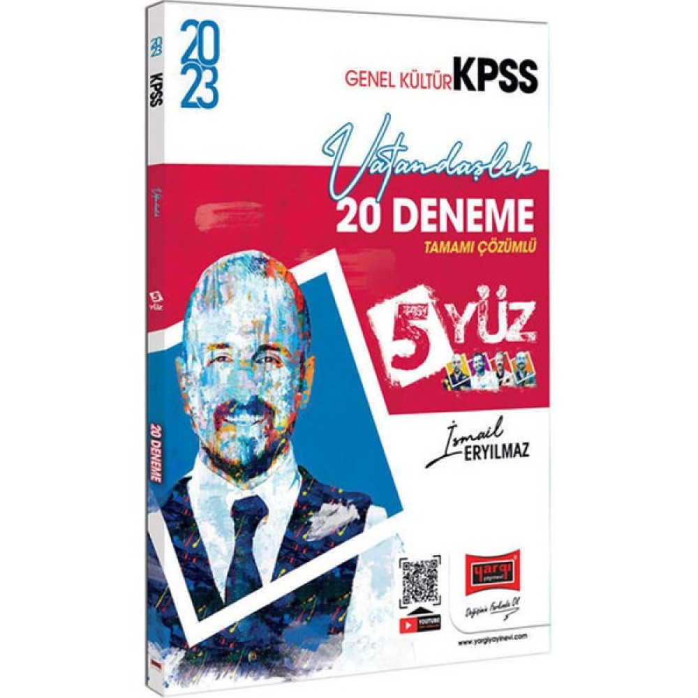 Yargı Yayınevi Yargı Yayınları 2023 KPSS 5yüz Vatandaşlık Tamamı Çözümlü 20 Deneme KPSS Fiyatı