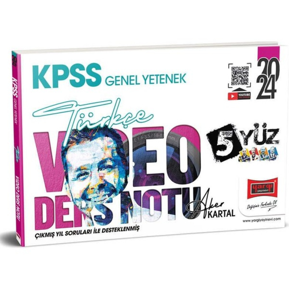Yargı Yayınevi Yargı Yayınları 2024 Kpss Genel Yetenek 5yüz Türkçe Video Ders Notları KPSS Fiyatı