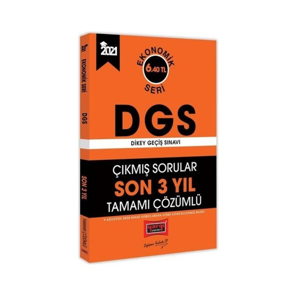 Yargı Yayınları 2021 DGS Son 3 Yıl Tamamı Çözümlü Çıkmış Sorular Ekonomik Seri DGS Fiyatı