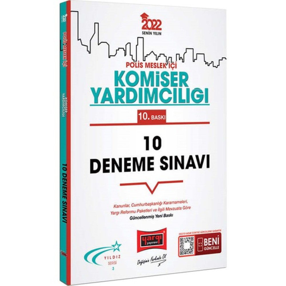 Yargı Yayınları 2022 Polis Meslek Içi Komiser Yardımcılığı 10 Deneme Sınavı Görevde Yükselme Sınavları Kitapları Fiyatı