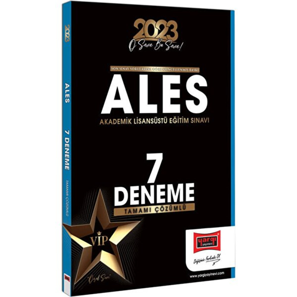 Yargı Yayınları 2023 Ales Tamamı Çözümlü 7 Deneme ALES Fiyatı